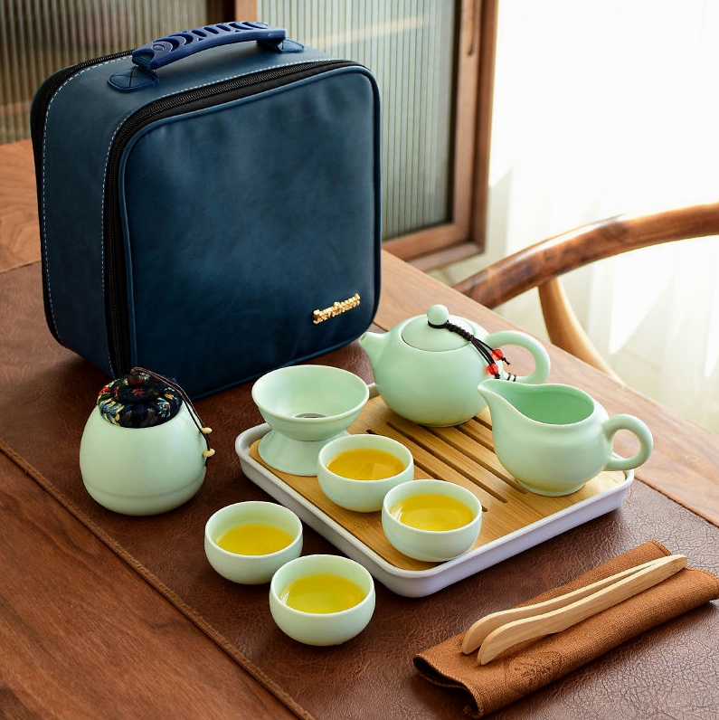 【能帶去旅行的茶具】功夫茶具家用簡約陶瓷泡茶壺小套裝戶外便攜